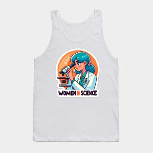 Empowering Women in Science Illustration Tank Top